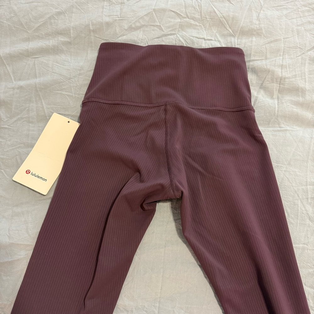 Lululemon Wunder Train Ribbed Tight 28” | High Rise | Plum Purple | NWT - Picture 4 of 5
